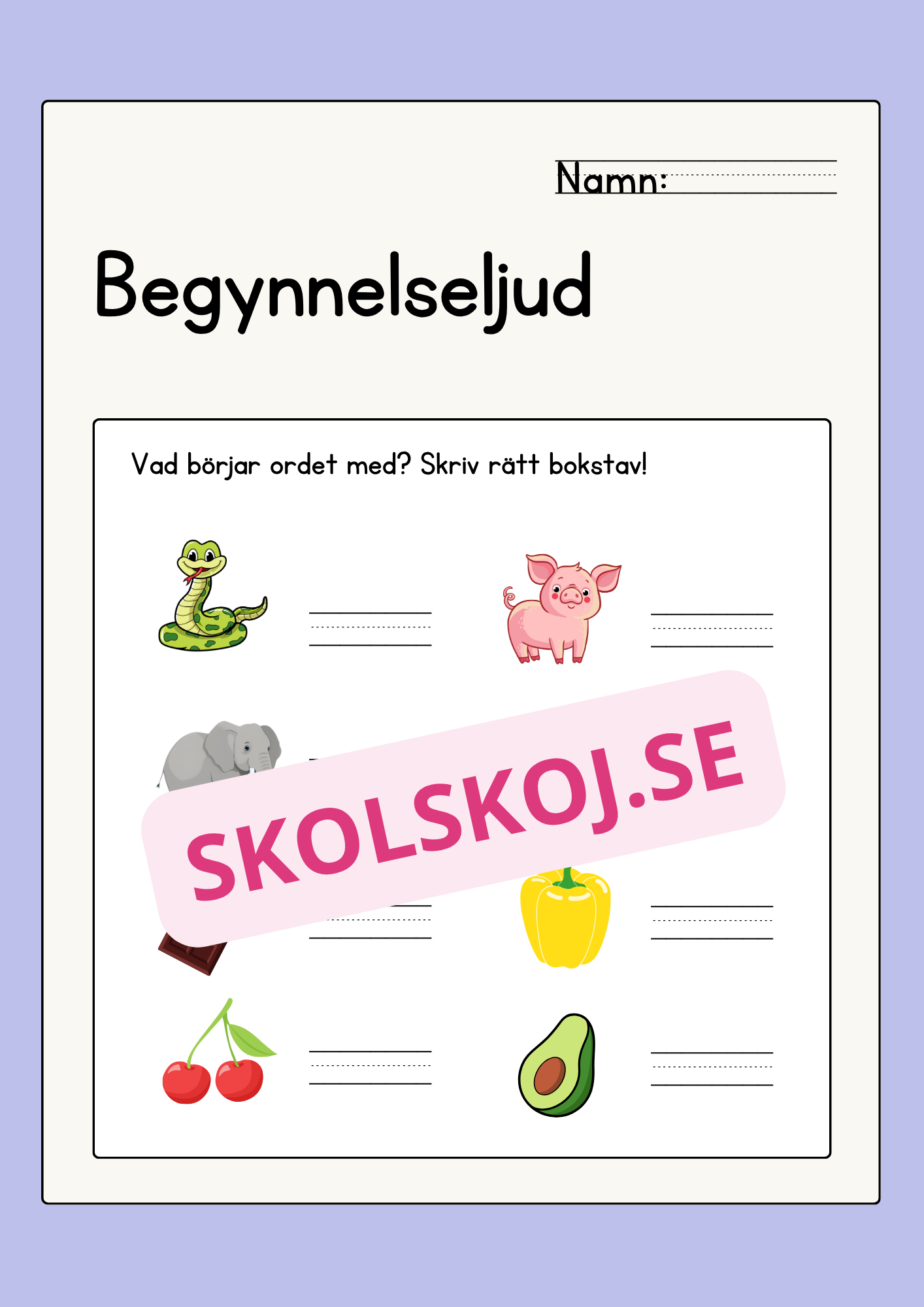 Begynnelseljud - Häfte