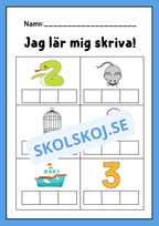 Jag lär mig skriva - Häfte