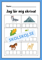 Jag lär mig skriva - Häfte