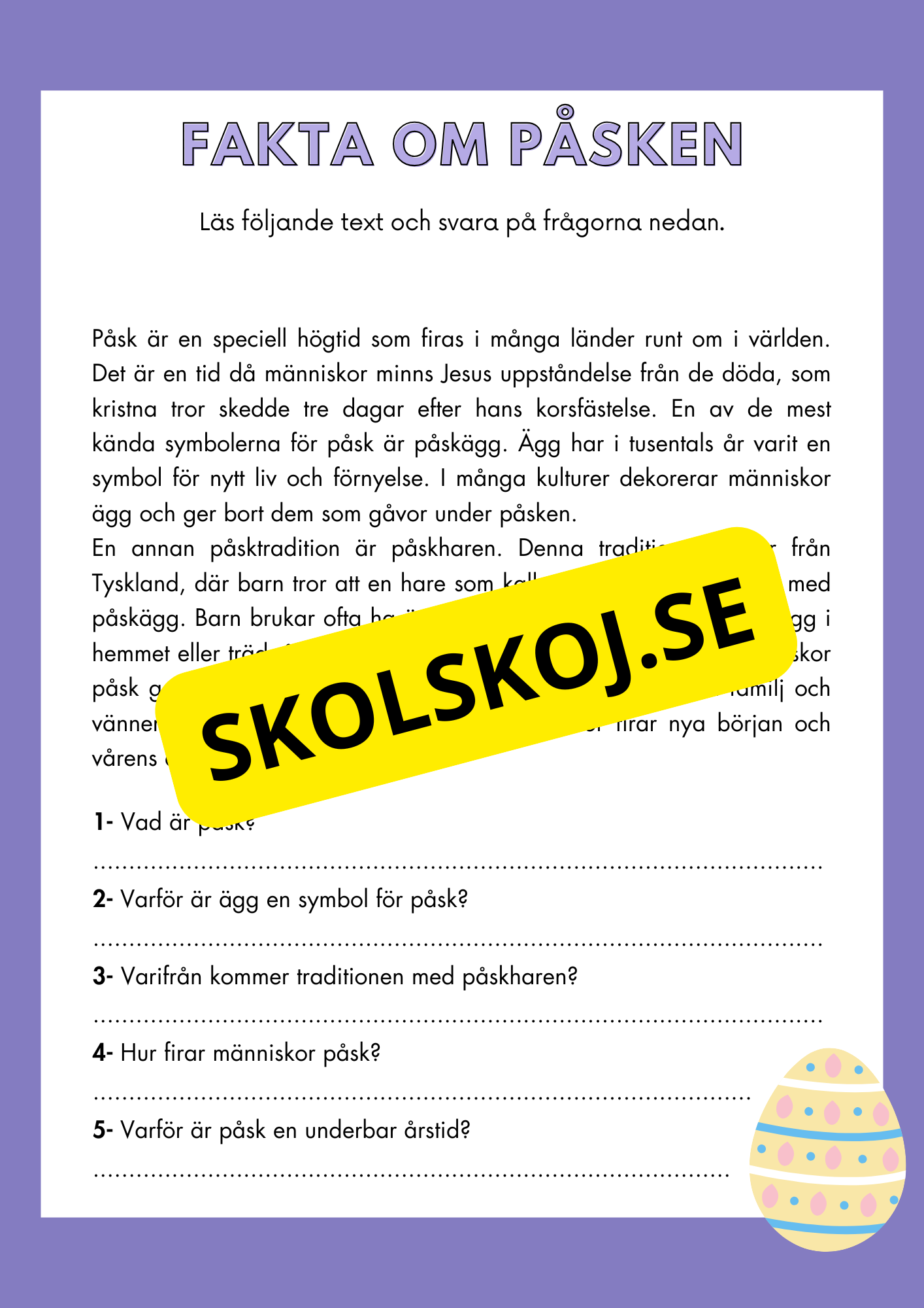 Påskhäfte - Åk 3 - 4