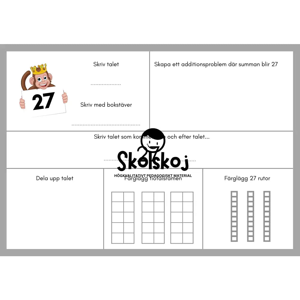 Jag lär mig skriva siffror och tal - Häfte - 1 - 30