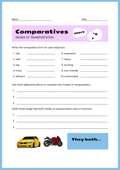 Comparative adjectives - Engelska