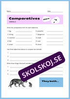 Comparative adjectives - Engelska