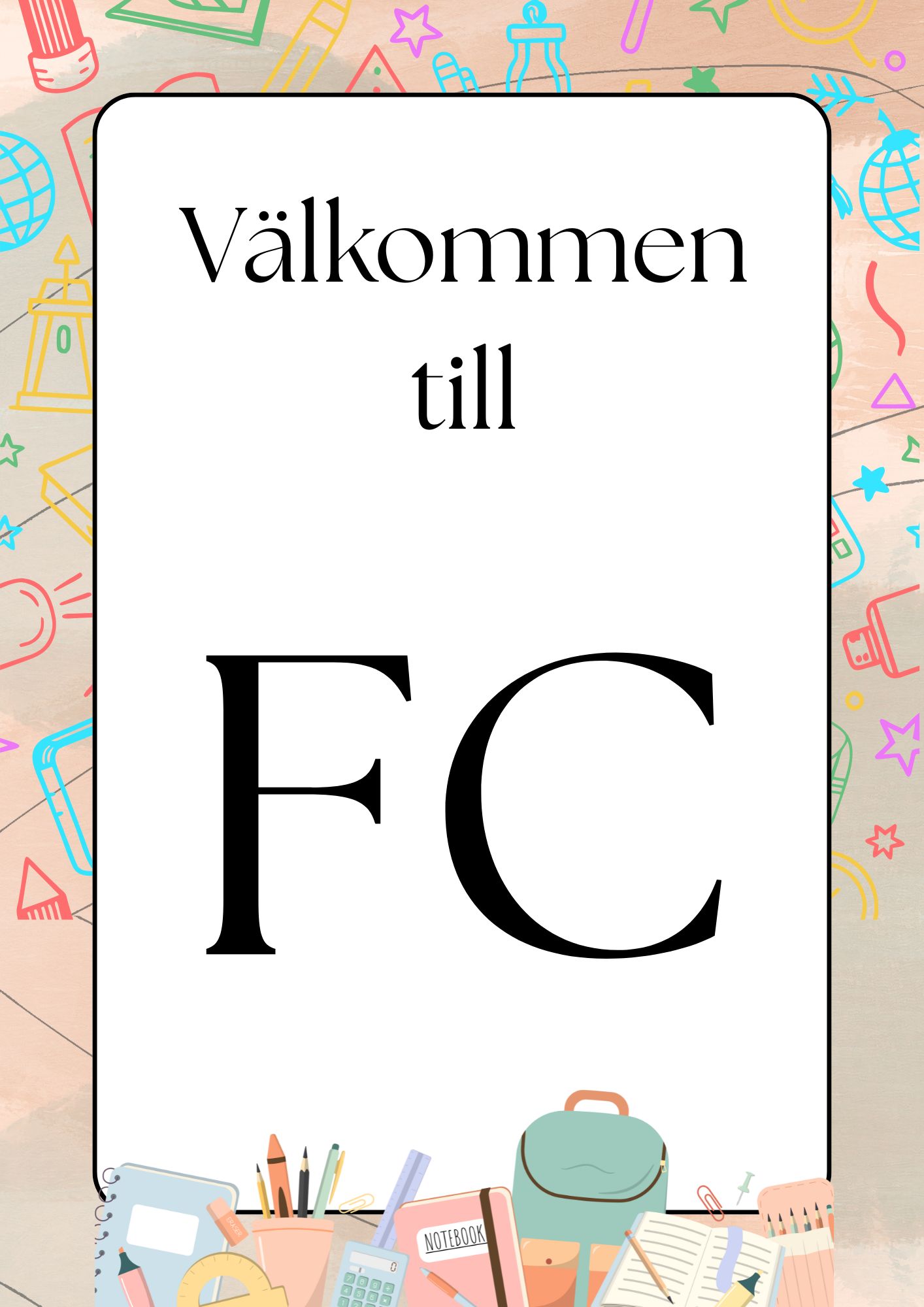 Klassrumsskyltar - F till Åk 6 - A4 storlek