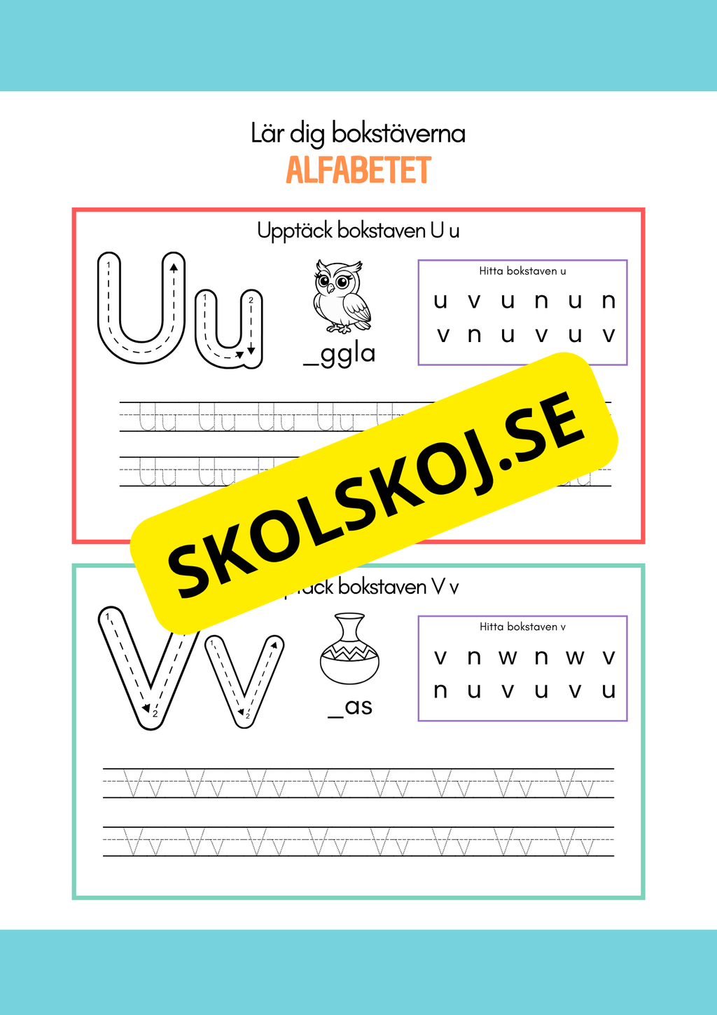 Lär dig bokstäverna - Alfabetet