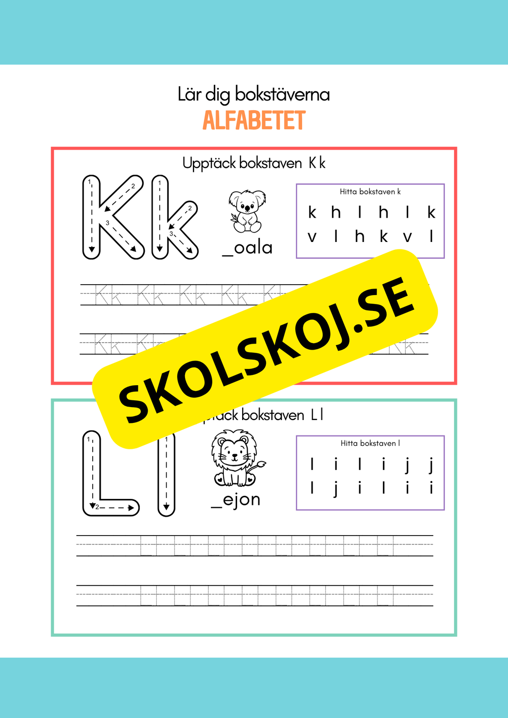 Lär dig bokstäverna - Alfabetet