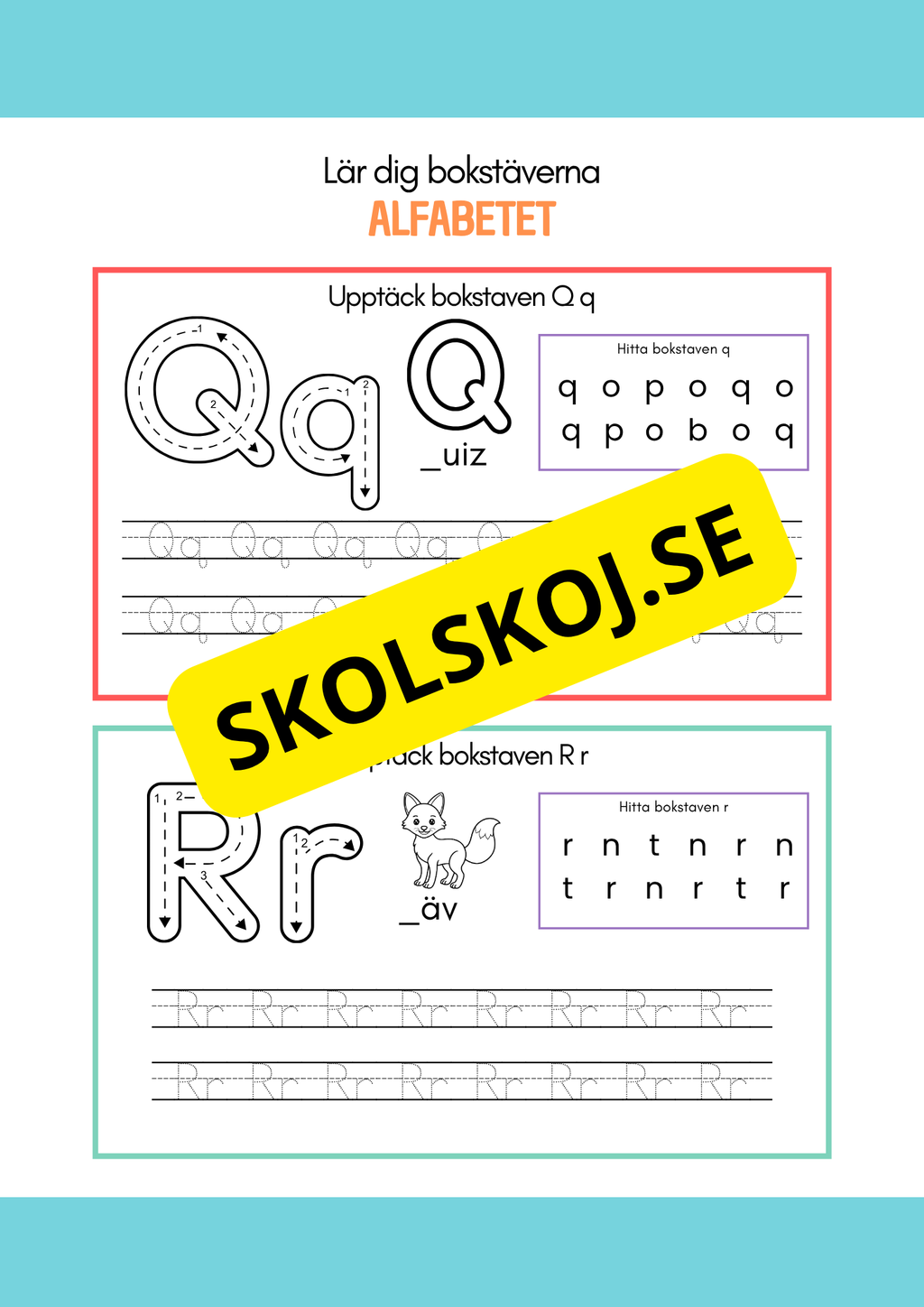 Lär dig bokstäverna - Alfabetet