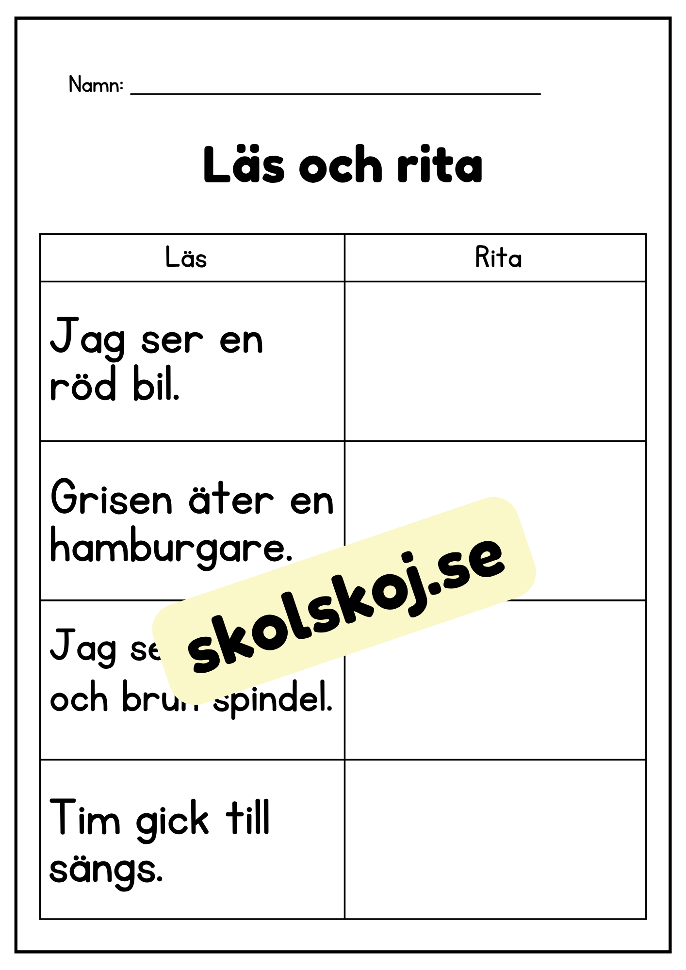 Läs och rita - Häfte