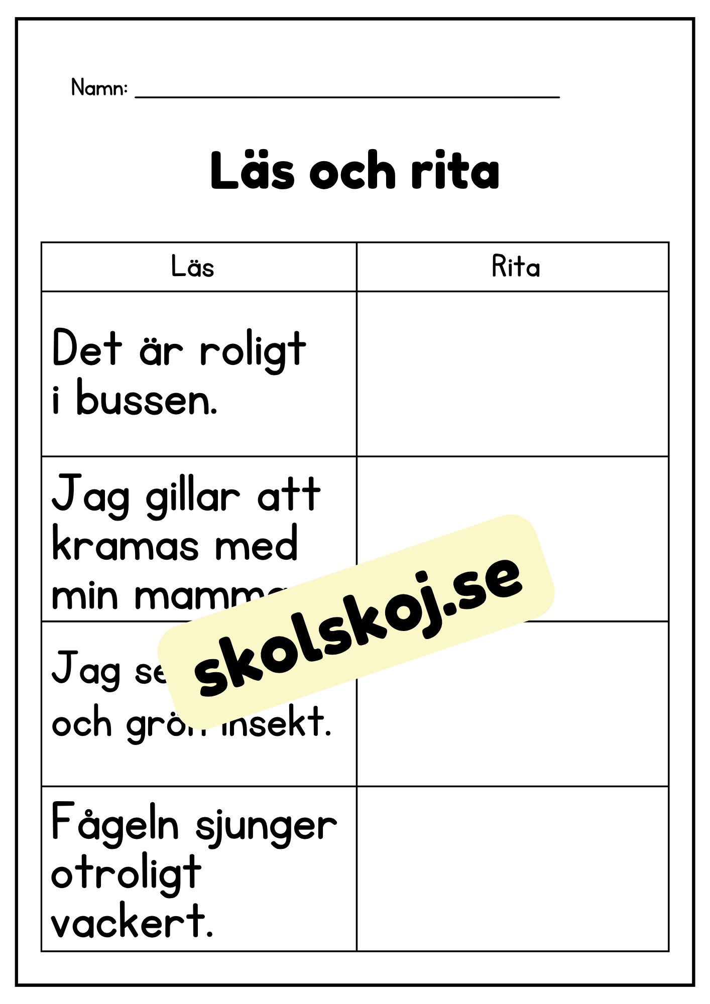 Läs och rita - Häfte