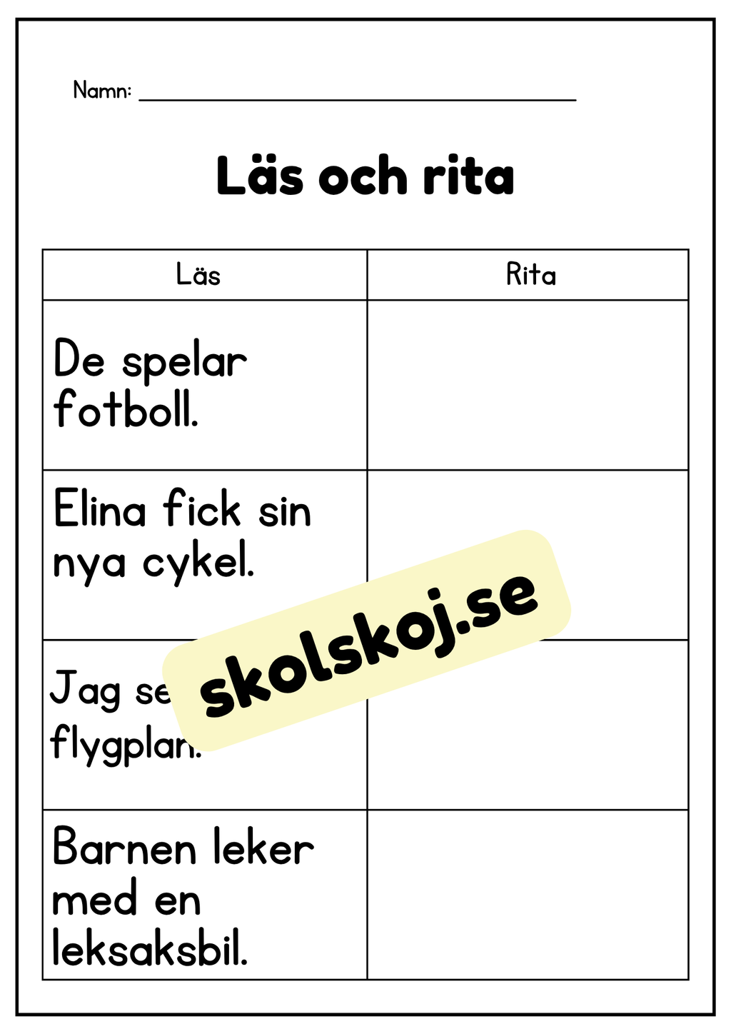 Läs och rita - Häfte