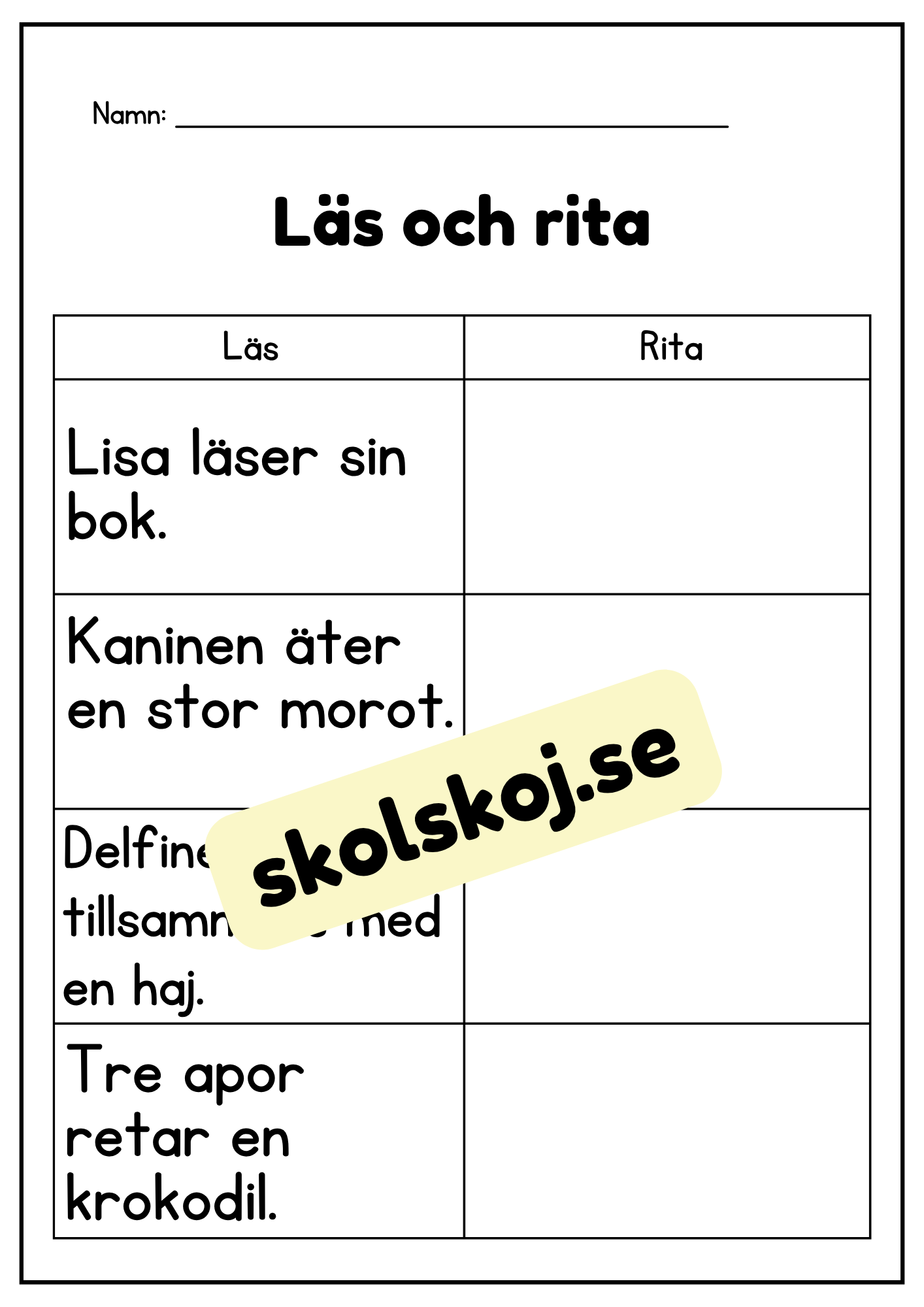 Läs och rita - Häfte