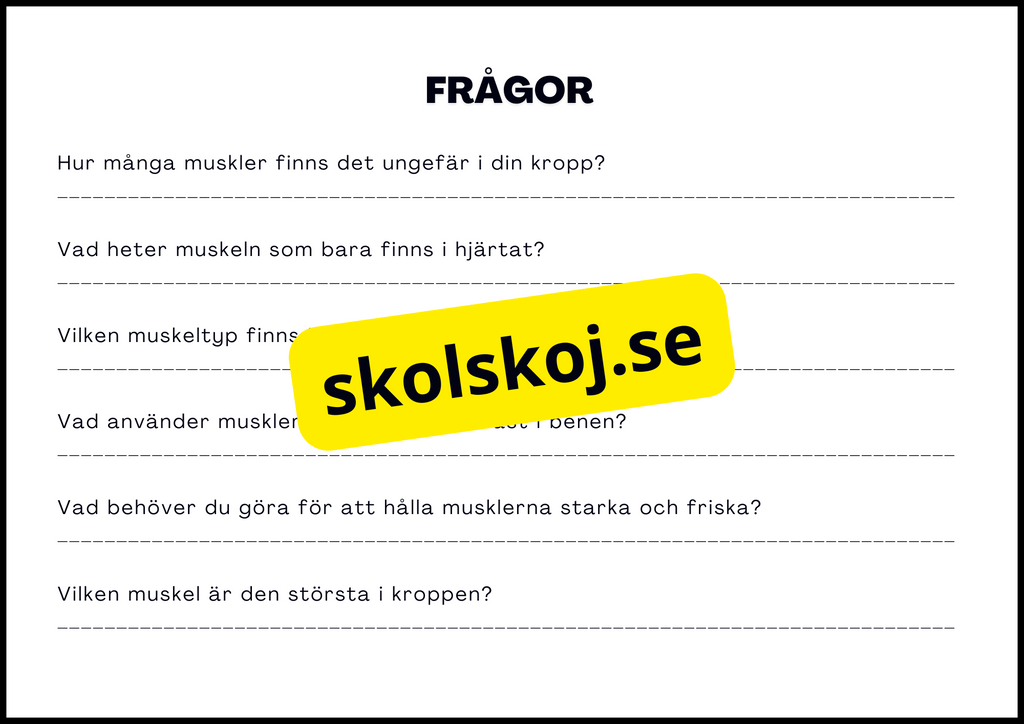Muskelsystemet - Årskurs 7 - 9