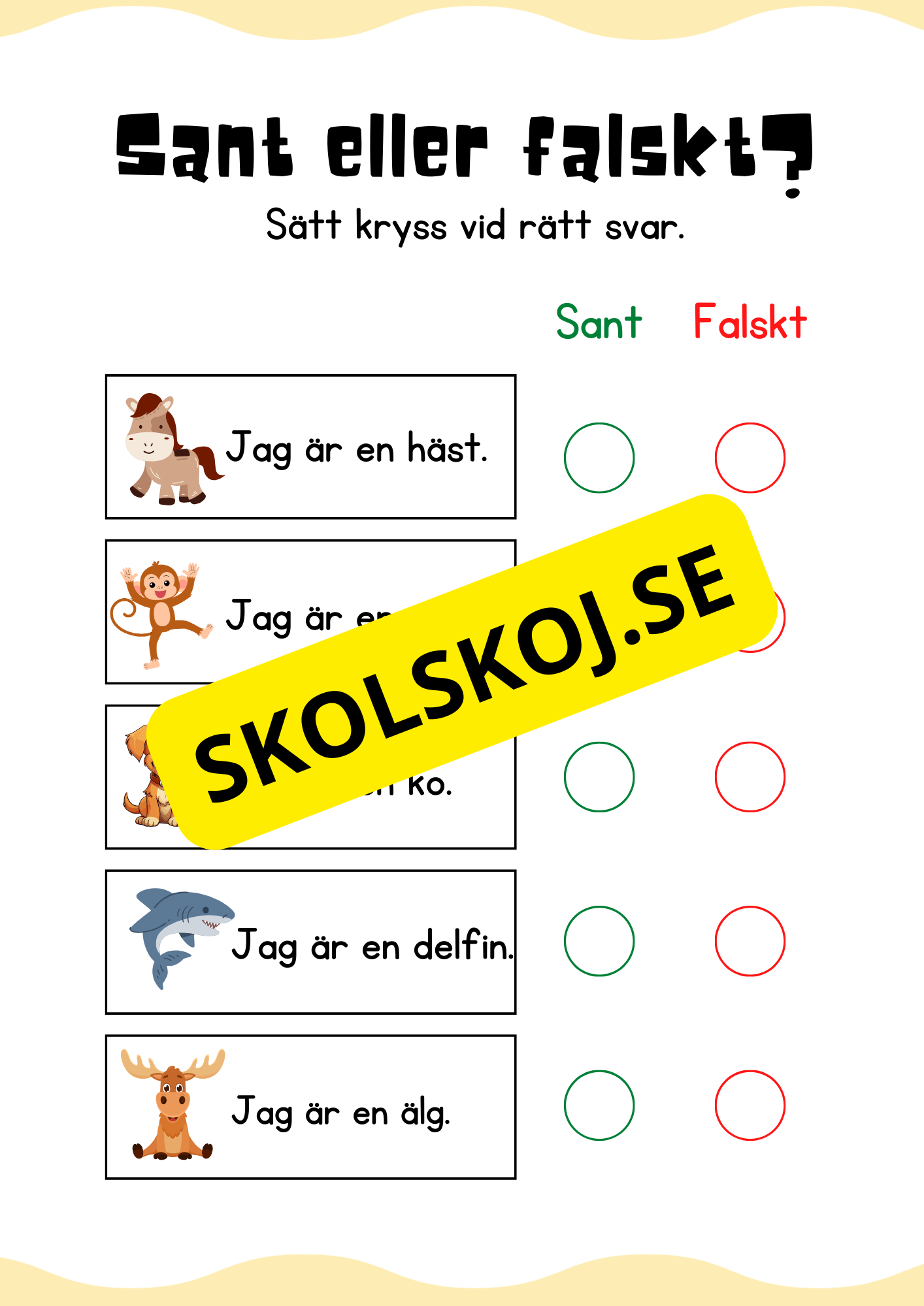 Sant eller falskt - Jag lär mig läsa