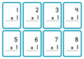 Multiplikationskort 1 - 10 - A5 format
