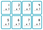 Multiplikationskort 1 - 10 - A5 format