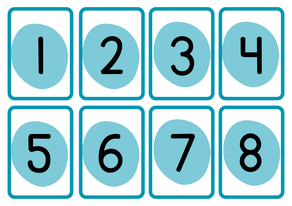 Multiplikationskort 1 - 10 - A5 format
