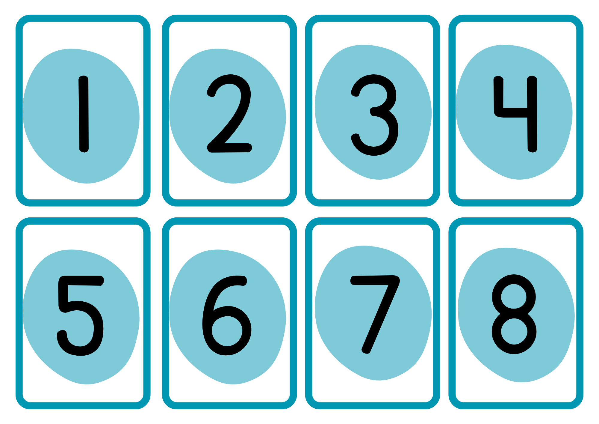 Multiplikationskort 1 - 10 - A5 format
