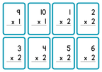 Multiplikationskort 1 - 10 - A5 format