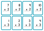 Multiplikationskort 1 - 10 - A5 format