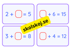Addition och subtraktion - Flashkort - A5