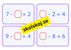 Addition och subtraktion - Flashkort - A5