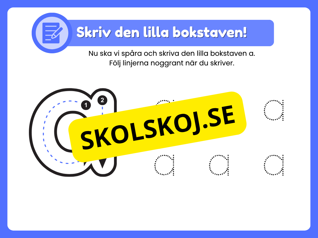 Veckans bokstav - Bokstaven A
