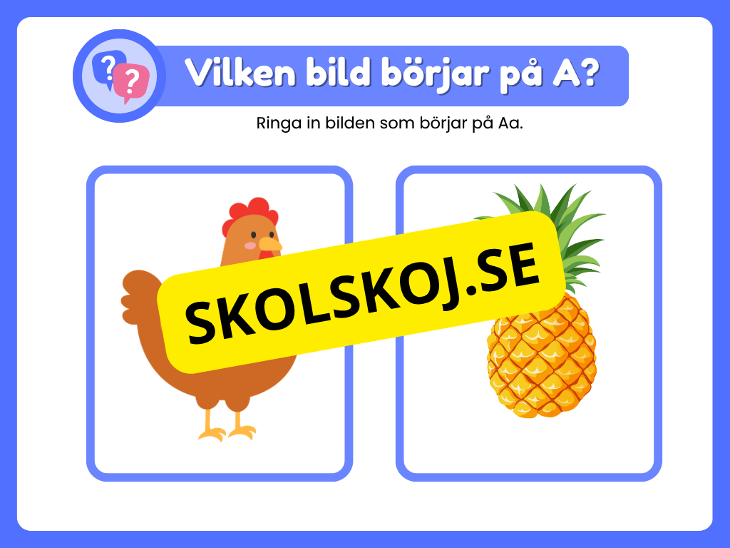 Veckans bokstav - Bokstaven A