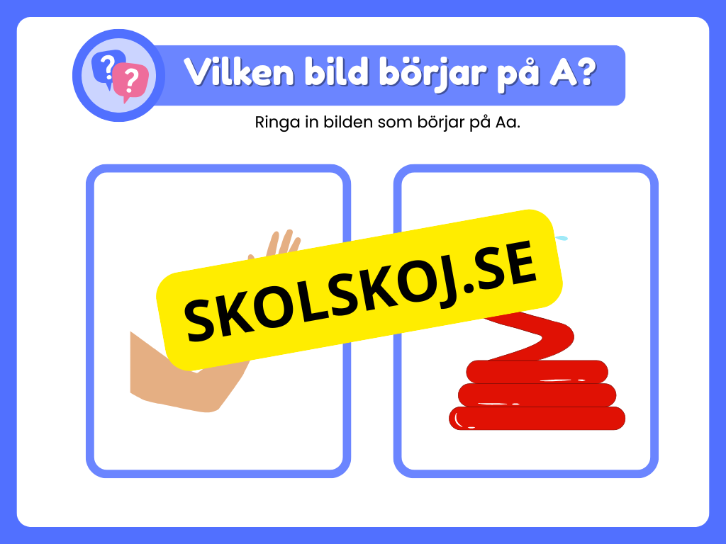 Veckans bokstav - Bokstaven A