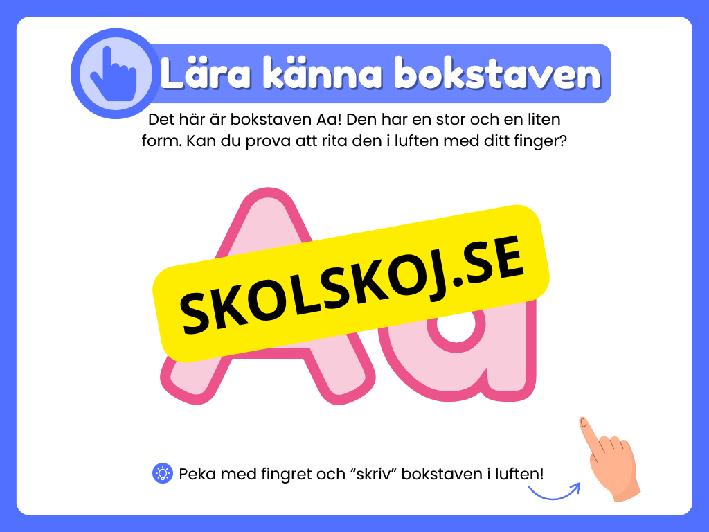 Veckans bokstav - Bokstaven A