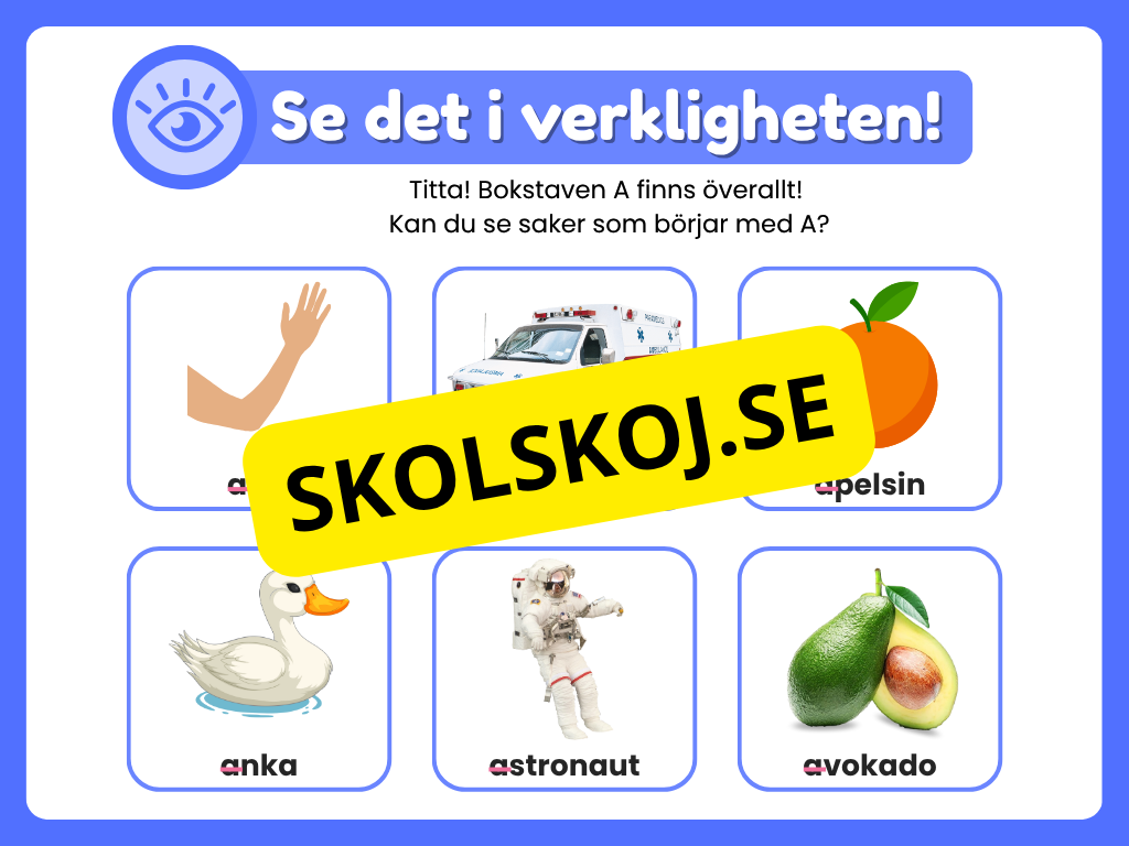 Veckans bokstav - Bokstaven A