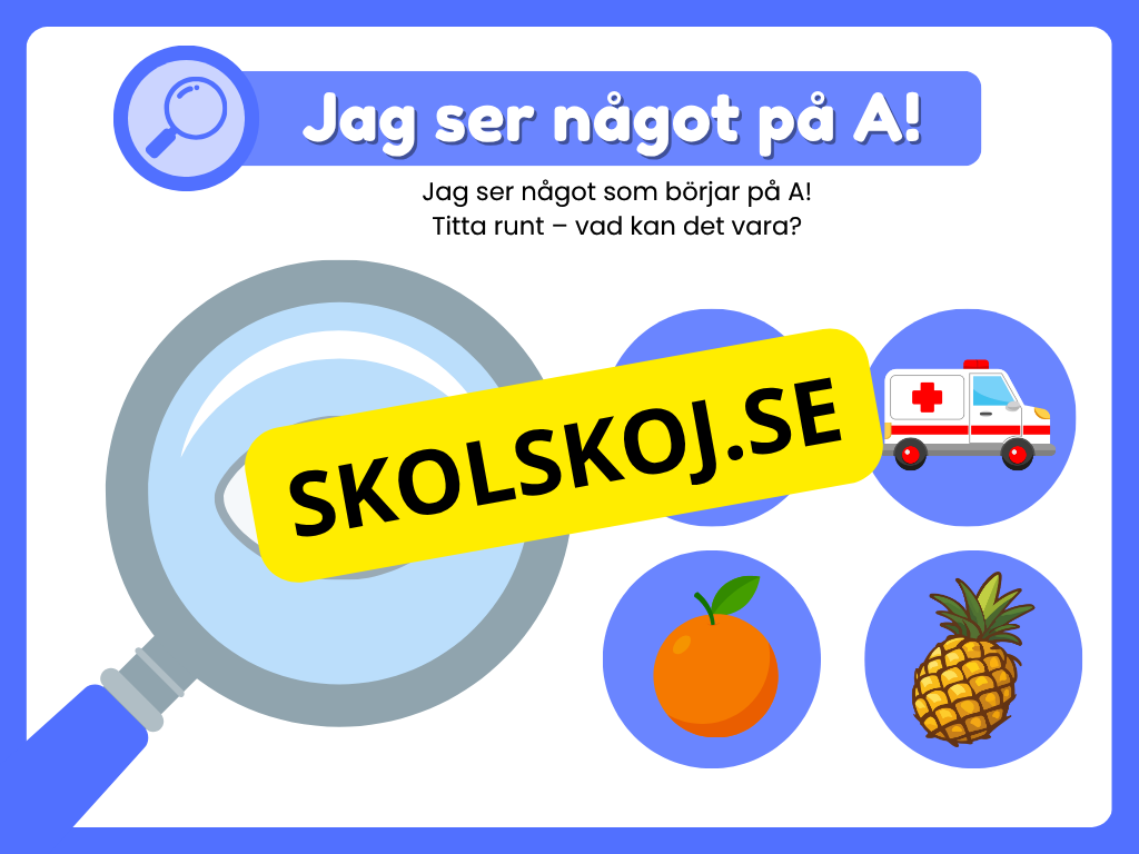 Veckans bokstav - Bokstaven A