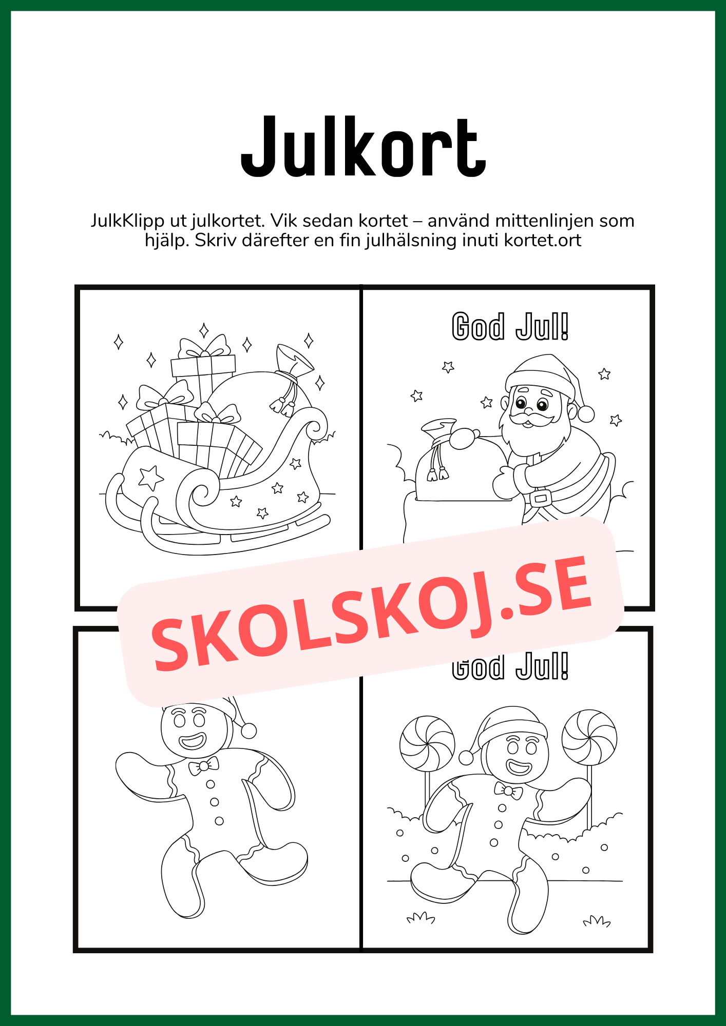 Julkort - God Jul