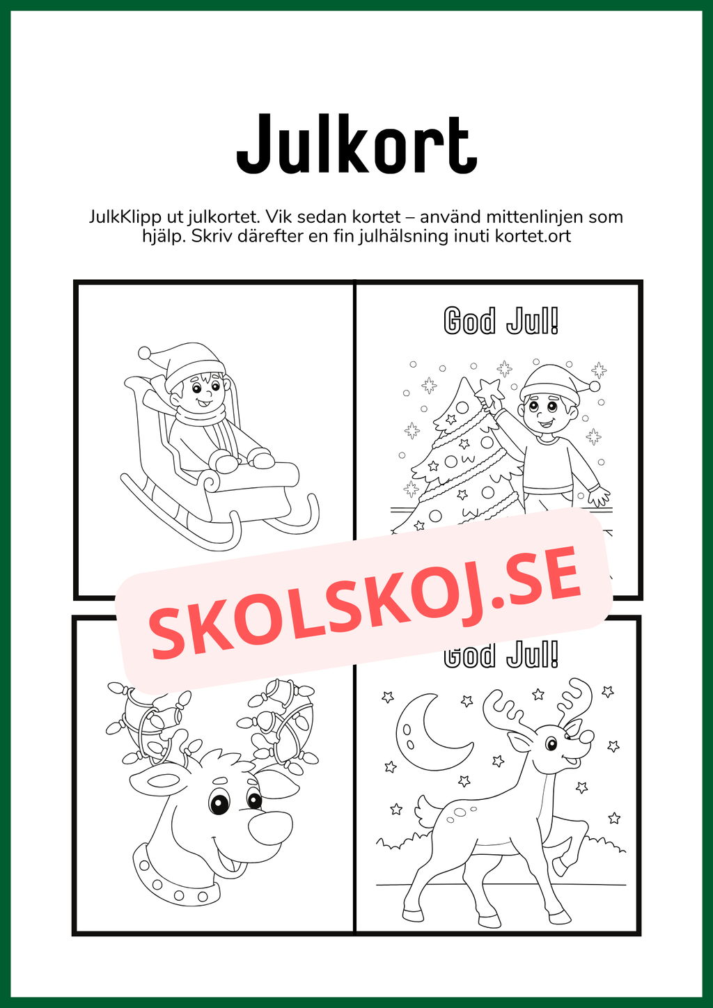 Julkort - God Jul