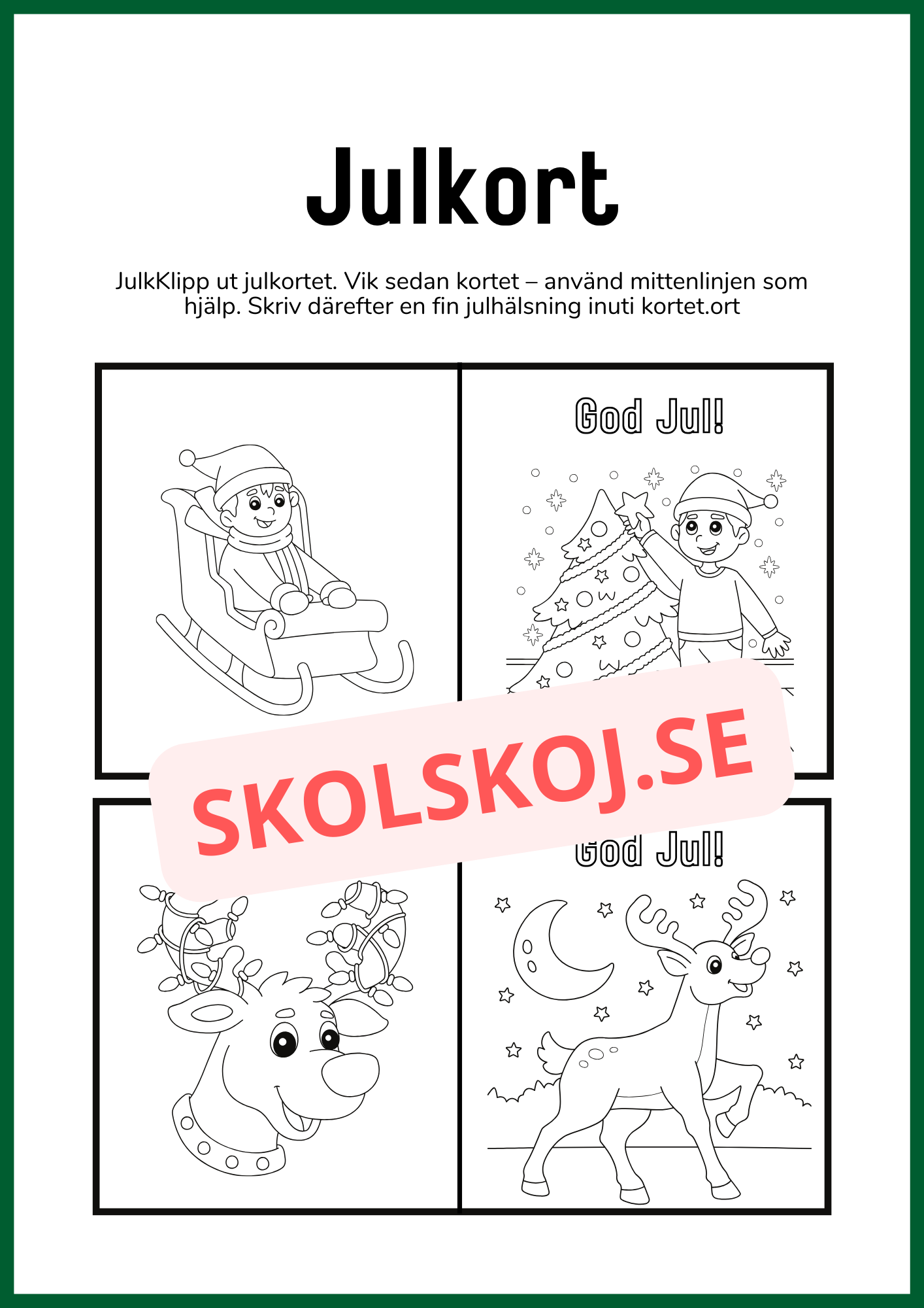Julkort - God Jul