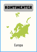 Kontinenter - Väggkort