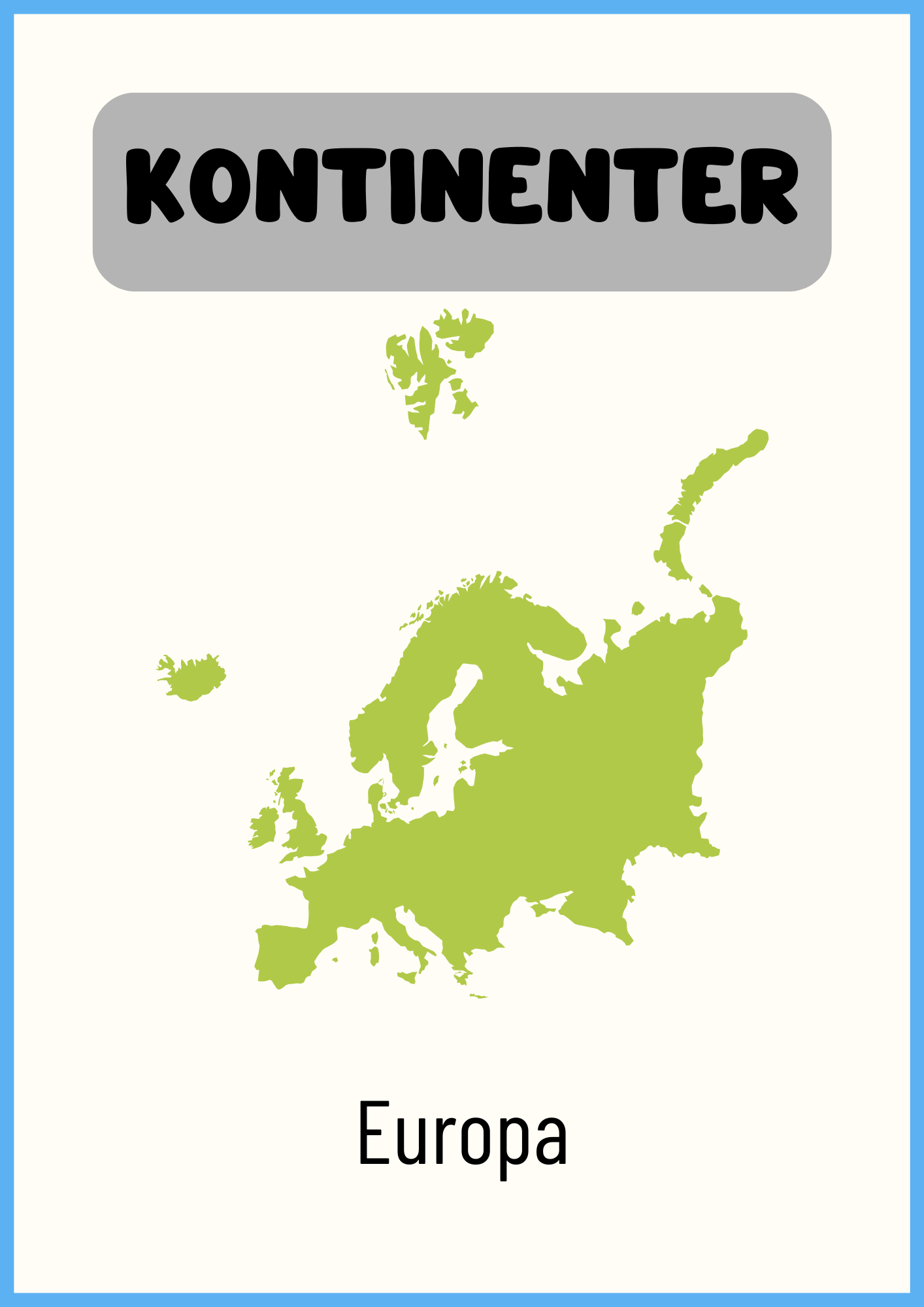 Kontinenter - Väggkort