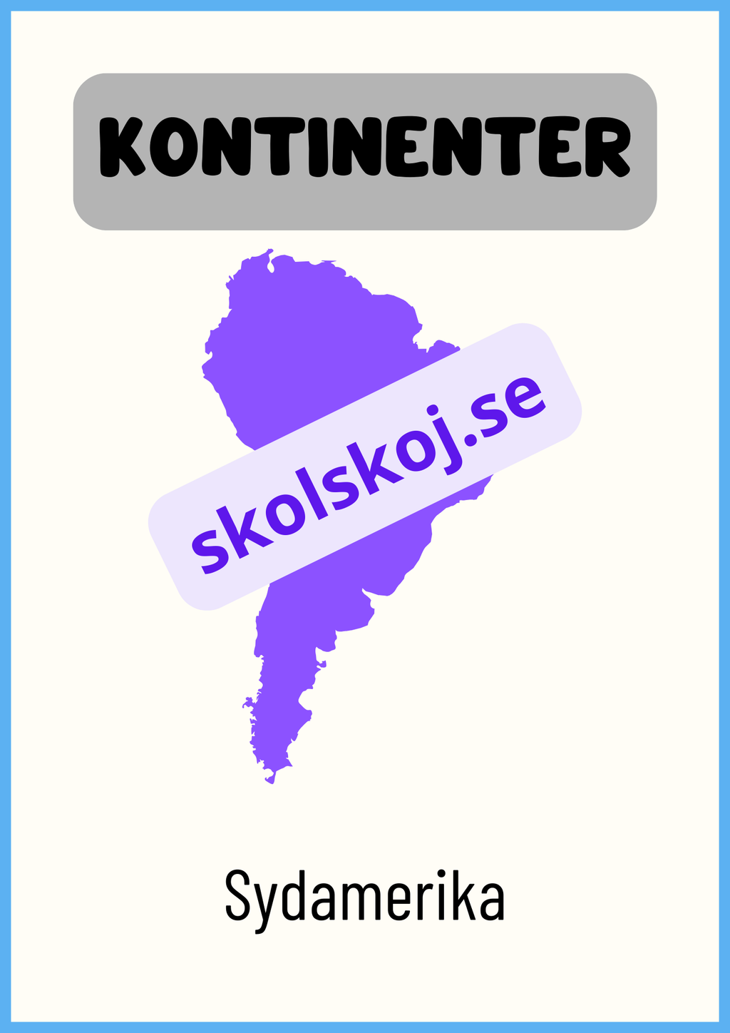 Kontinenter - Väggkort