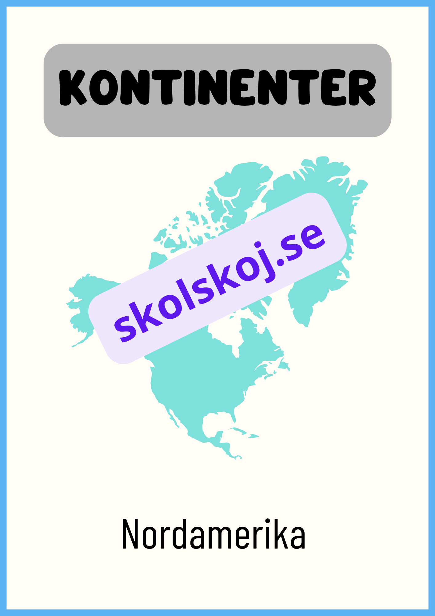 Kontinenter - Väggkort