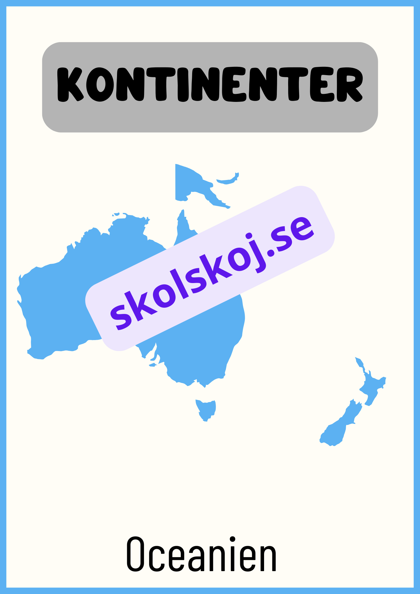 Kontinenter - Väggkort
