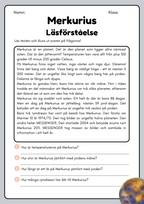 Läsförståelse - Planeterna
