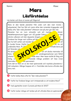 Läsförståelse - Planeterna