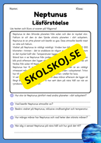 Läsförståelse - Planeterna