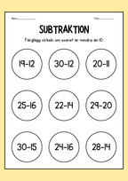 Subtraktion - Häfte