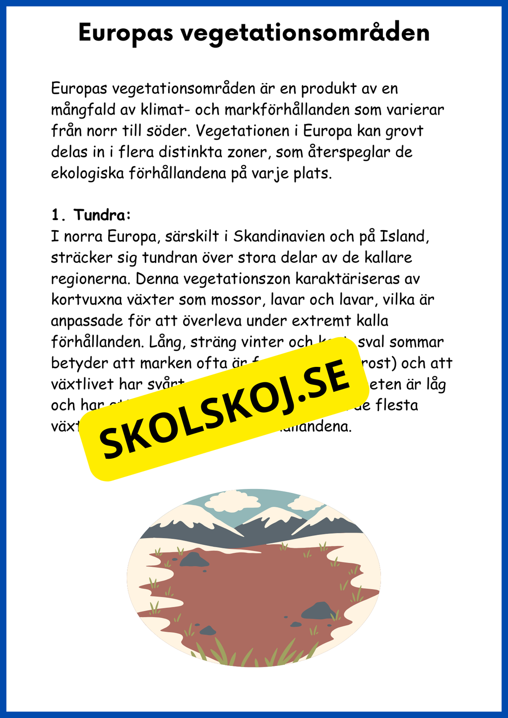 Världsdelen Europa årskurs 5 - 6