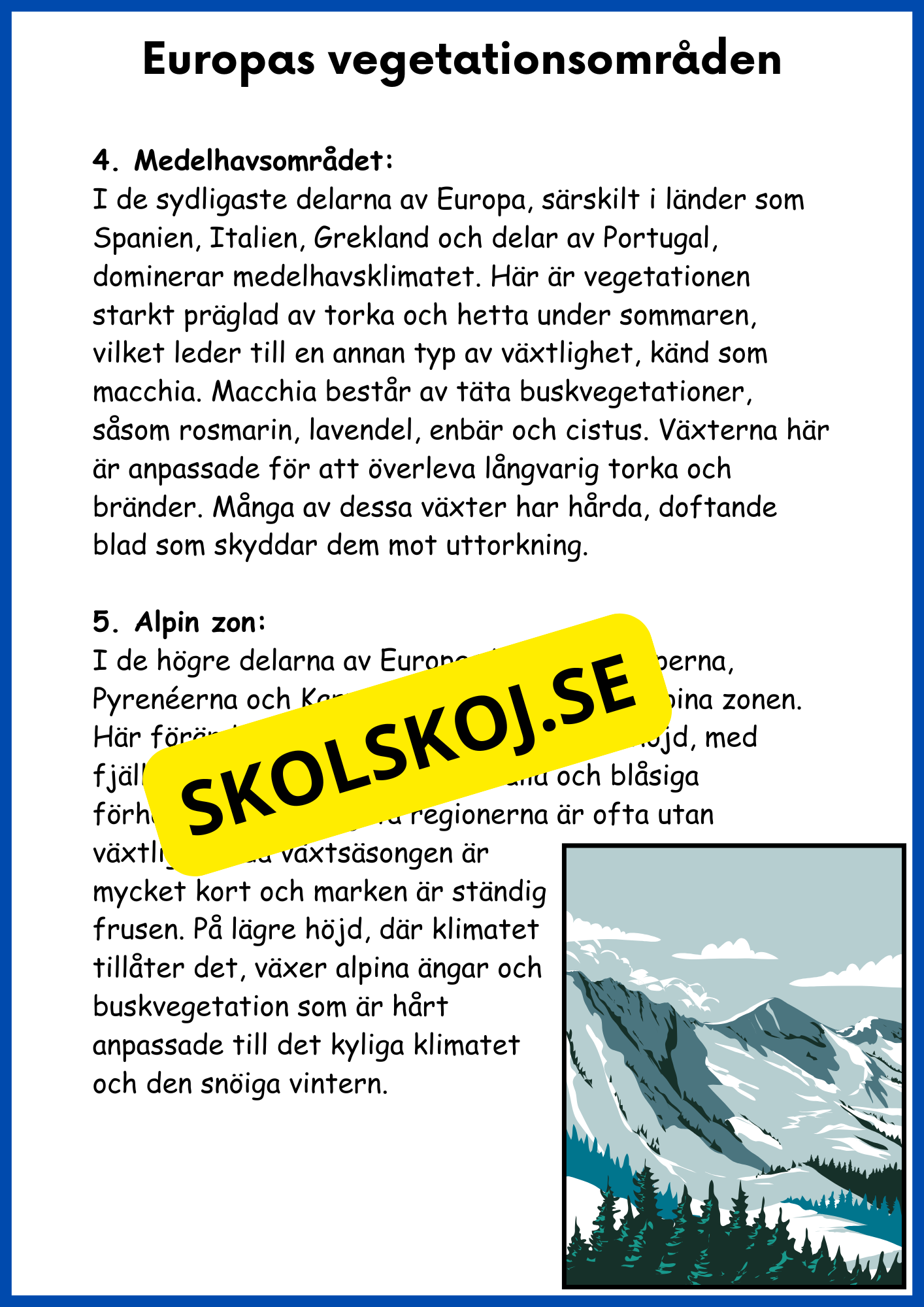 Världsdelen Europa årskurs 5 - 6