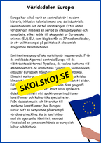 Världsdelen Europa årskurs 5 - 6