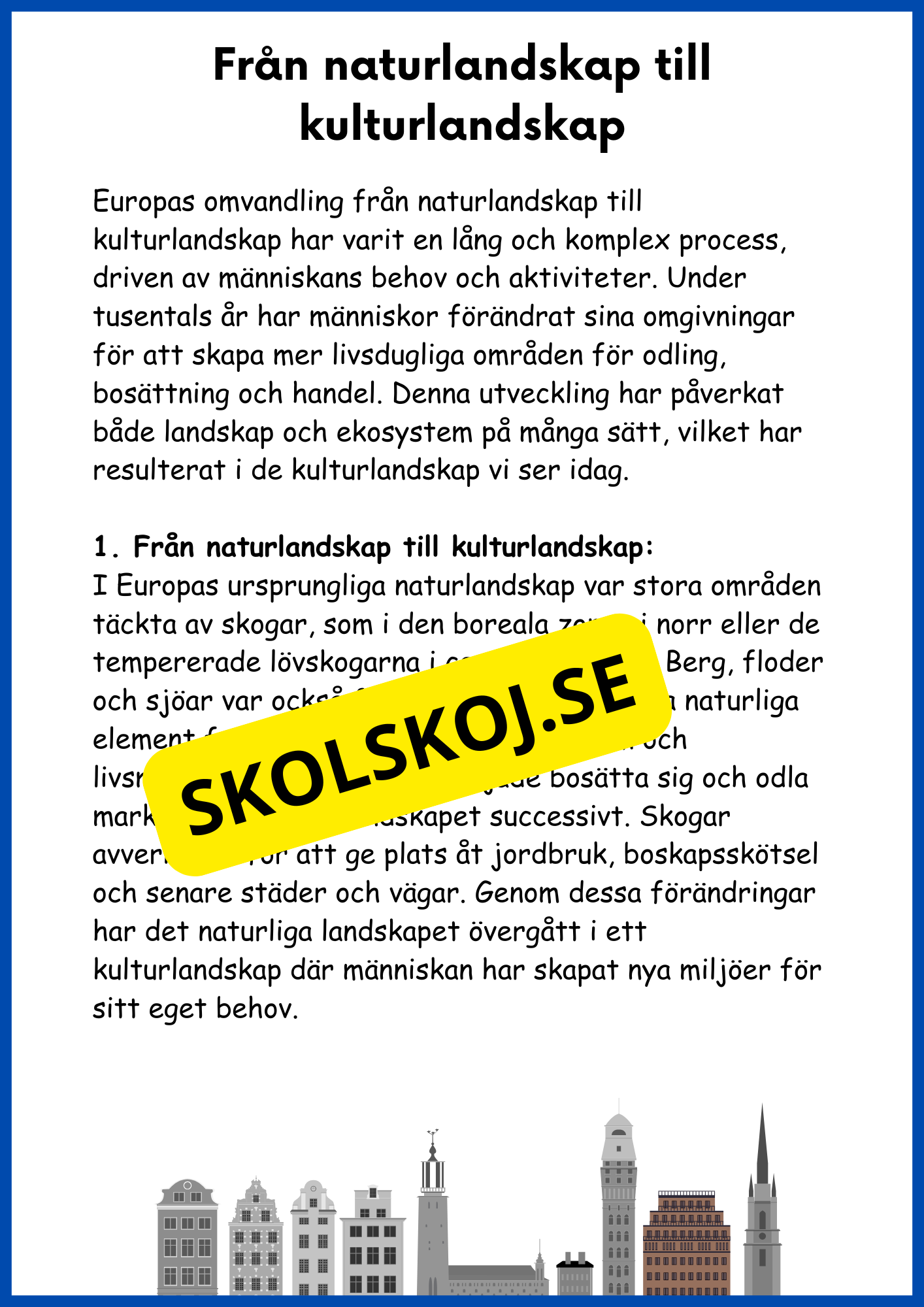 Världsdelen Europa årskurs 5 - 6
