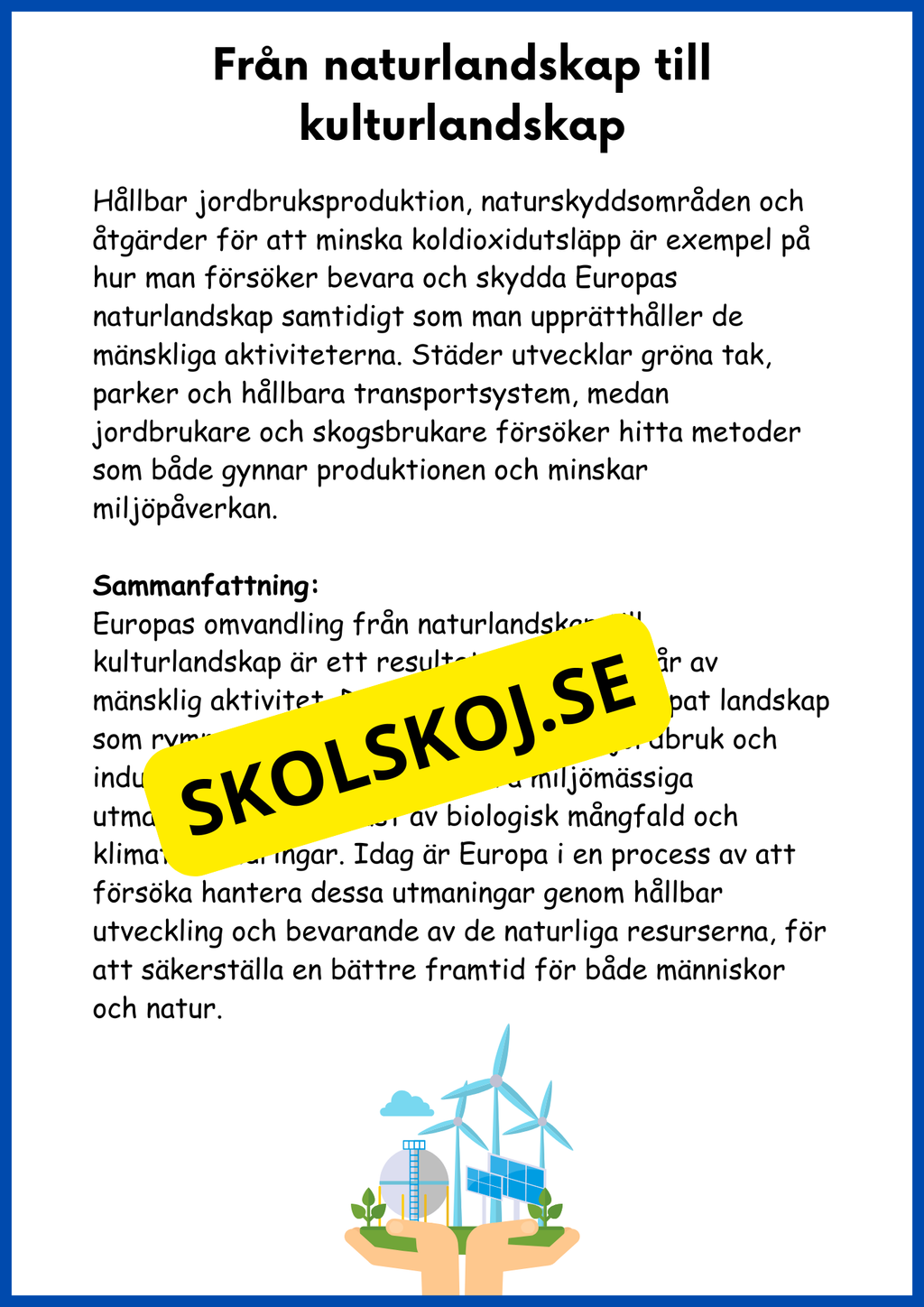 Världsdelen Europa årskurs 5 - 6