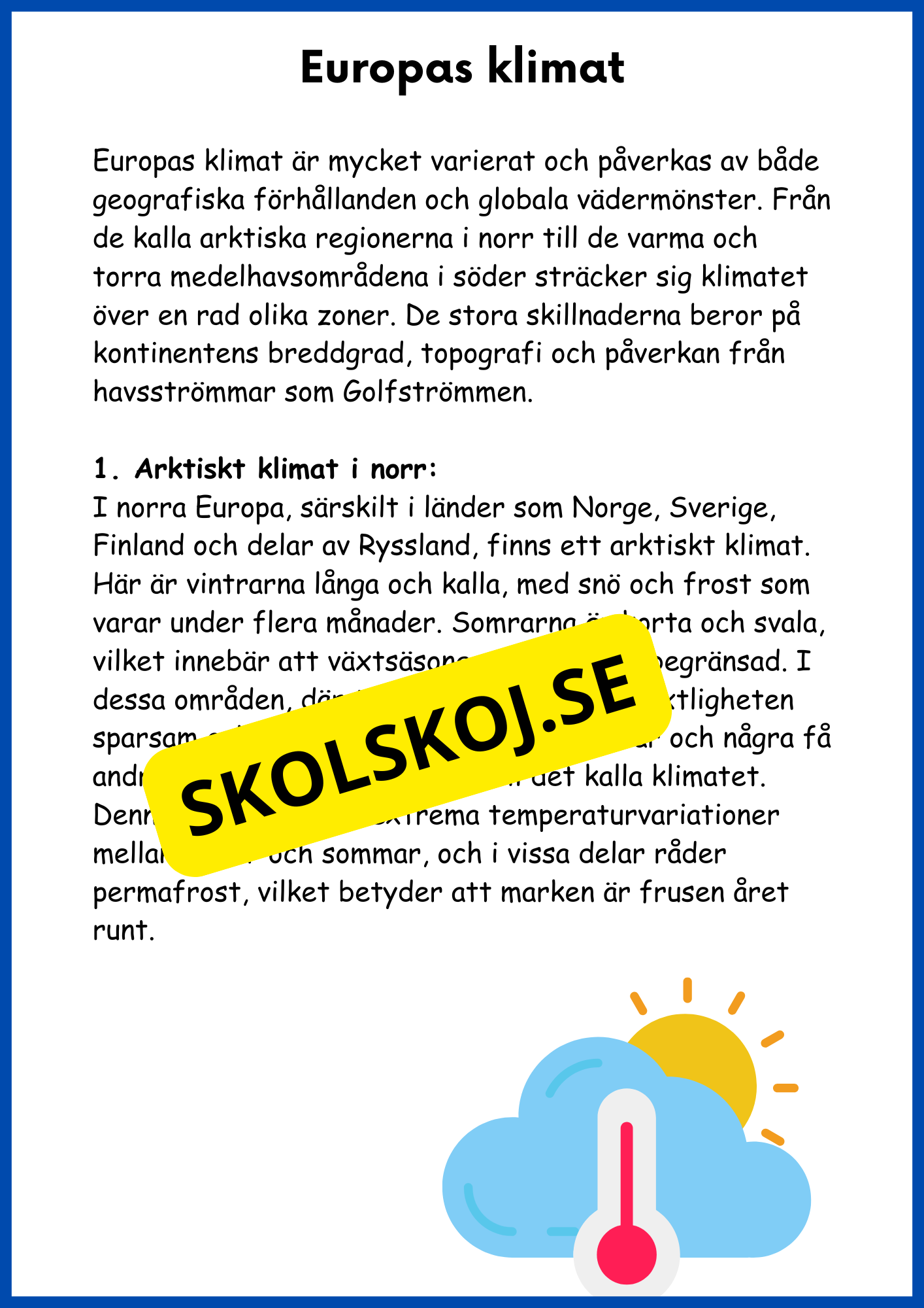 Världsdelen Europa årskurs 5 - 6