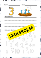Jag lär mig siffror 1 - 10 - Häfte